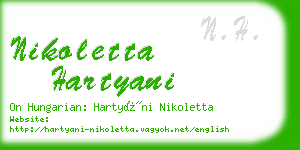 nikoletta hartyani business card